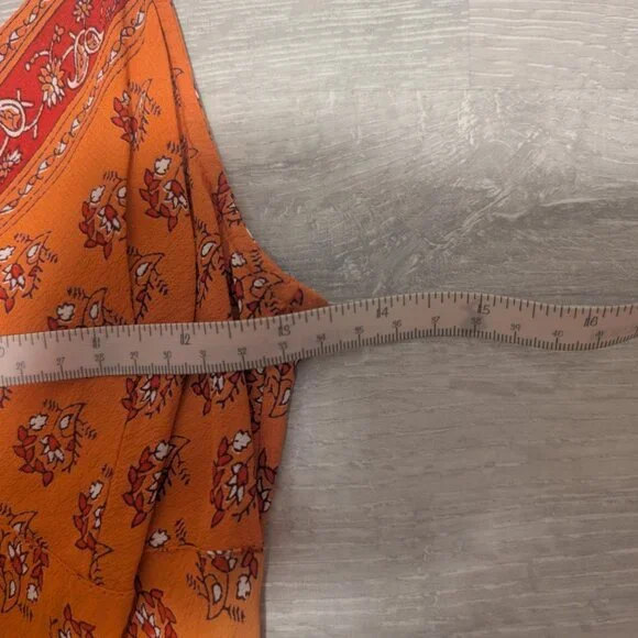 Vintage orange midi slip dress - Picture 7 of 10